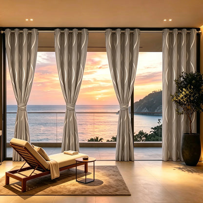 Luxury 100% Blackout Curtains Solid Color Window Drapes, Thermal Insulating Room Darkening with Eyelet Rings, 5 Colors, Many Sizes...