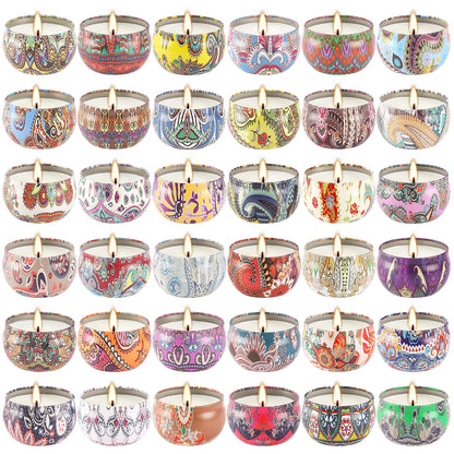 36 Scented candles, soy wax for various fragrances, 2.5 Oz