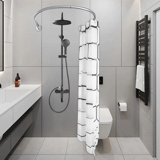 Stainless Steel U-Shaped Shower Curtain Rod Set, Retractable.....