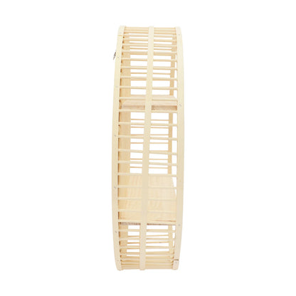 Wall Mounted Shelf, Handwoven Wicker, Natural Bamboo....