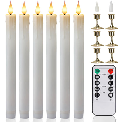 6 Pcs, 9.4 Inch Flameless Candles, Battery Operated Remote Timer 2 AA Battery's Needed...