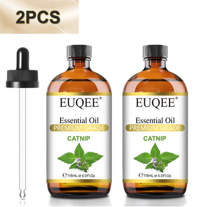 2PCS Premium Essential Oil Gift Set, 4 Oz. Myrrh Spearmint Catnip, Lavender, Oil For Diffuser....