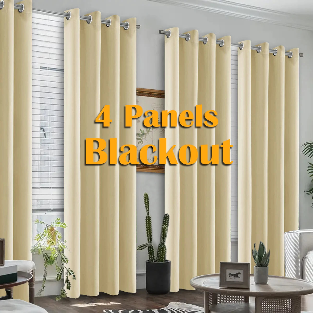 4PCS Blackout Curtains, Heat-Insulated Grommet Curtains For Darkening, 6 Colors, Many Sizes.....