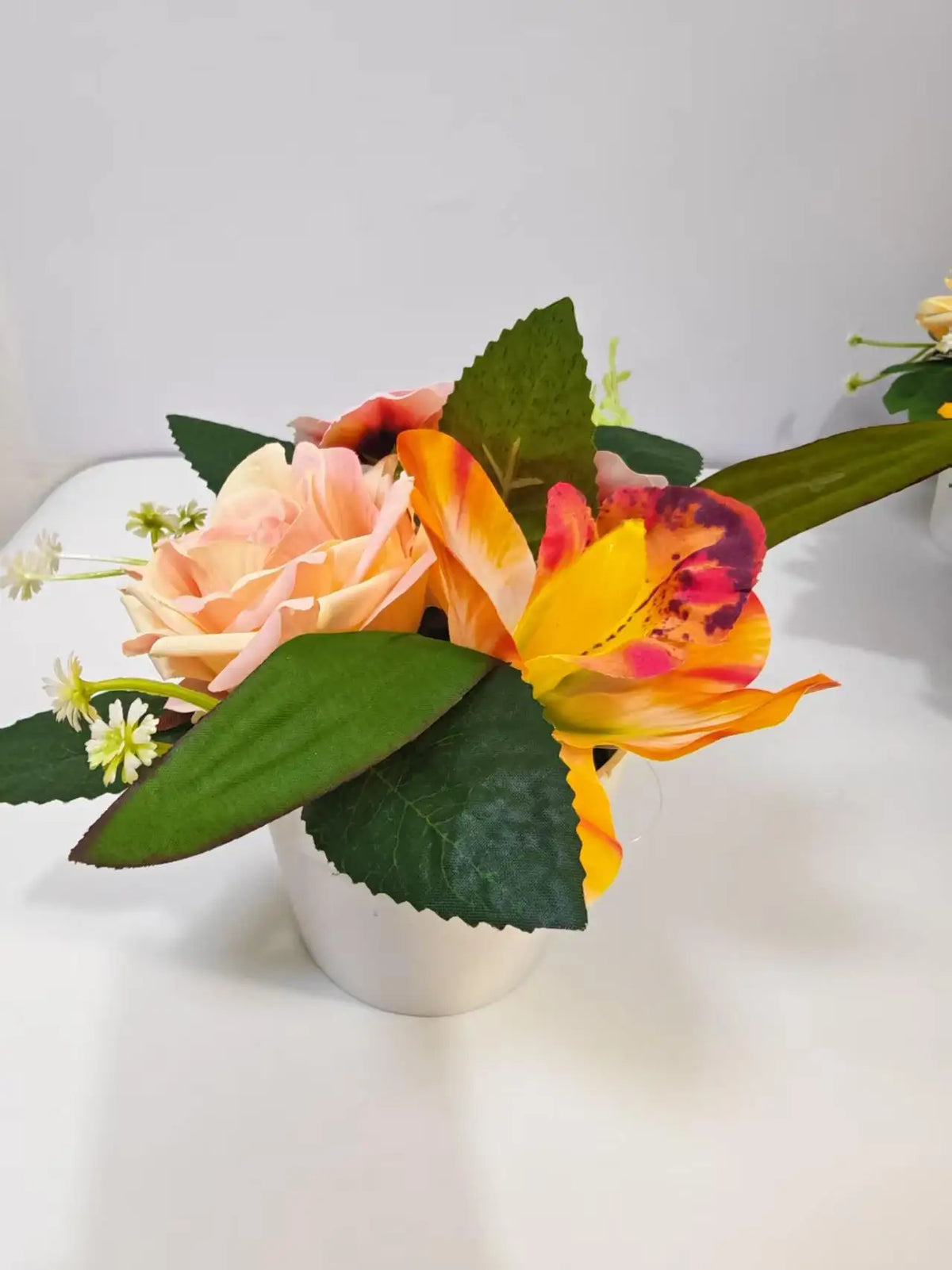 4 Styles Artificial Sunflowers Pink Roses Yellow Roses Lilies Long Lasting...