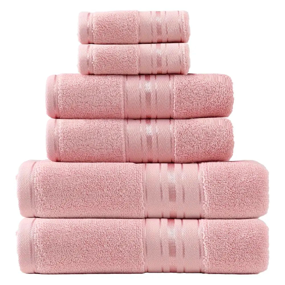 6-Piece, 9 Colors Towel Set,  100% Cotton Turkish Bath Towels, 55x27 In. Hand Towels And Washcloths for Bathroom.....