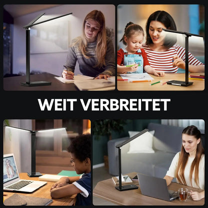 Double Head LED Desk Lamp 13W USB Power 88 LEDs Foldable Reading Light 5 Color Modes Dimmable Adjustable