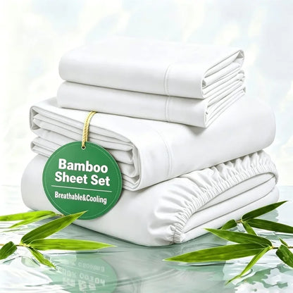 3pcs/4PCS Cooling Satin Bed Sheet Set, Shrink-Resistant, Fade-Resistant, Hypoallergenic, Breathable, Flat Sheet & Fitted Sheet & Pillow Cases
King, Queen, Full, Twin