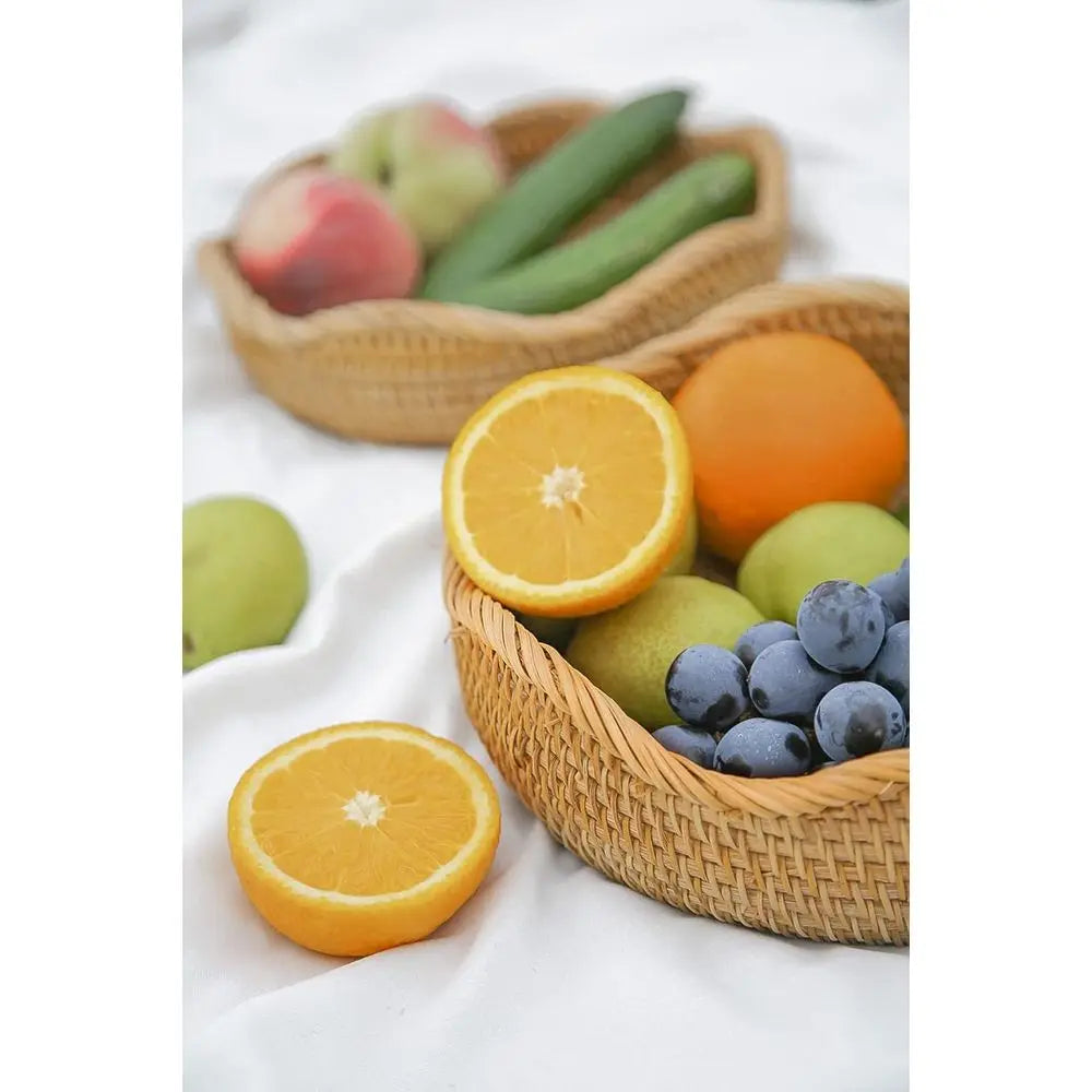 Natural Handwoven Rattan Bread Basket...