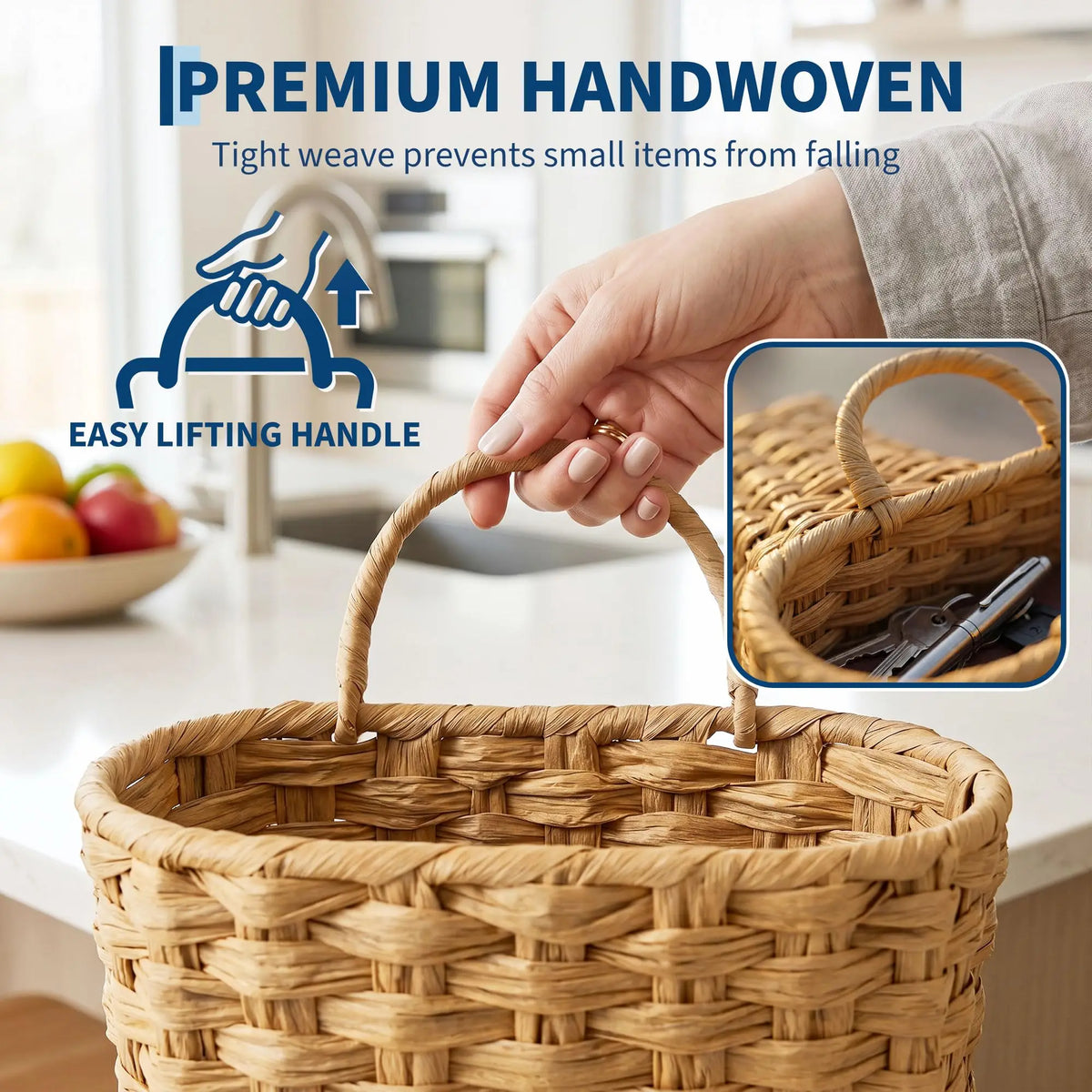 Set Of 2 Handwoven Wicker Baskets