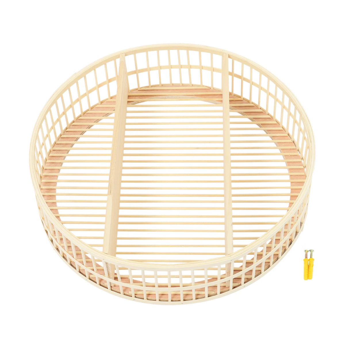 Wall Mounted Shelf, Handwoven Wicker, Natural Bamboo....
