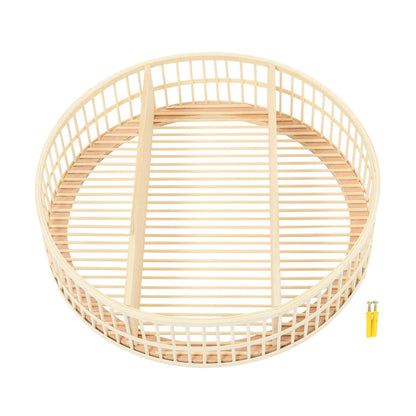 Wall Mounted Shelf, Handwoven Wicker, Natural Bamboo....