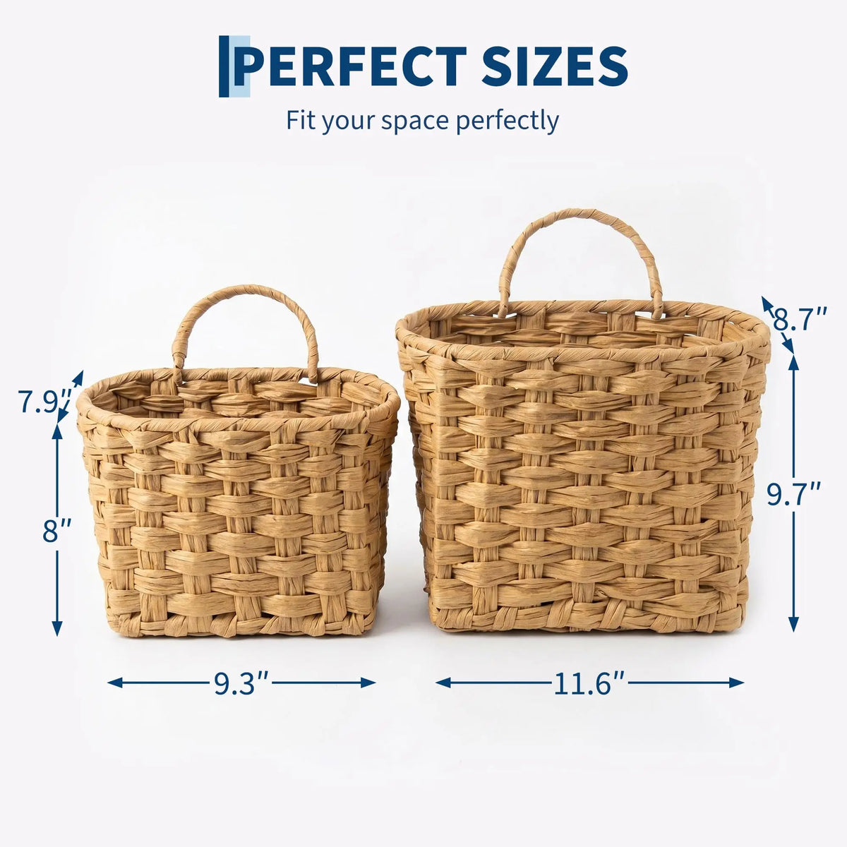 Set Of 2 Handwoven Wicker Baskets