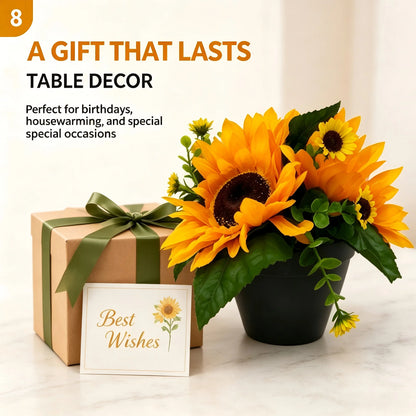 4 Styles Artificial Sunflowers Pink Roses Yellow Roses Lilies Long Lasting...