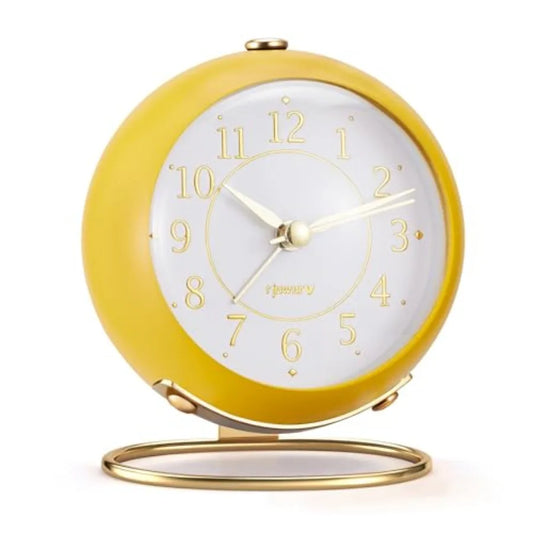 Retro Metal Desk Alarm Clock, Silent Non-Ticking, 6 Colors....