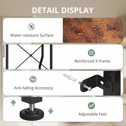 4-Tier Freestanding Organizer Shelf with Adjustable Shelf with 3 Hooks....