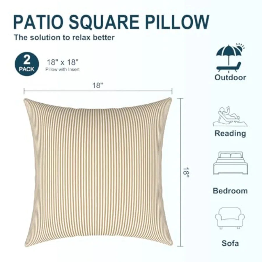 Pack of 2 Waterproof Indoor Outdoor Throw Pillow sets, In Many Styles....