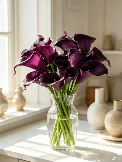 4pcs/8pcs/10pcs Artificial Calla Lily Bouquet, Realistic Touch