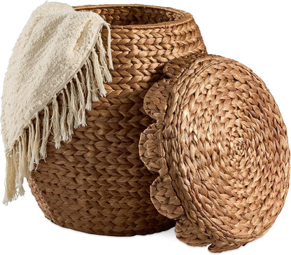 Handwoven Rattan Wicker Storage Basket.....