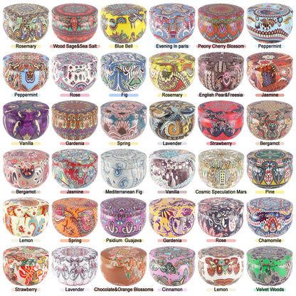 36 Scented candles, soy wax for various fragrances, 2.5 Oz