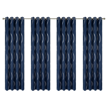 Luxury 100% Blackout Curtains Solid Color Window Drapes, Thermal Insulating Room Darkening with Eyelet Rings, 5 Colors, Many Sizes...
