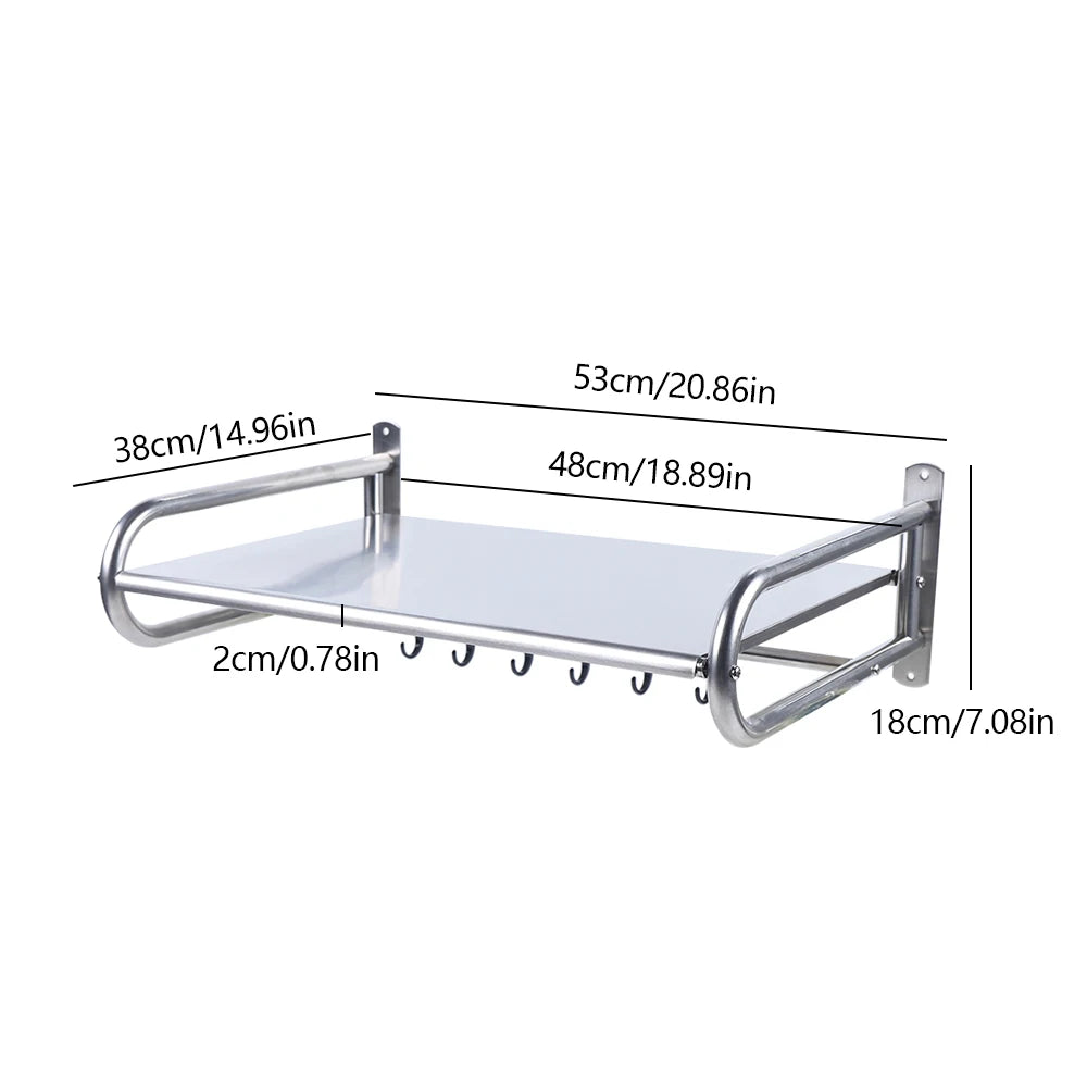 Stainless Steel Microwave Oven Shelf Wall-Mounted