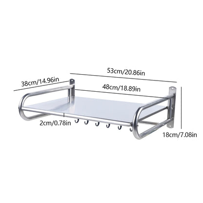 Stainless Steel Microwave Oven Shelf Wall-Mounted