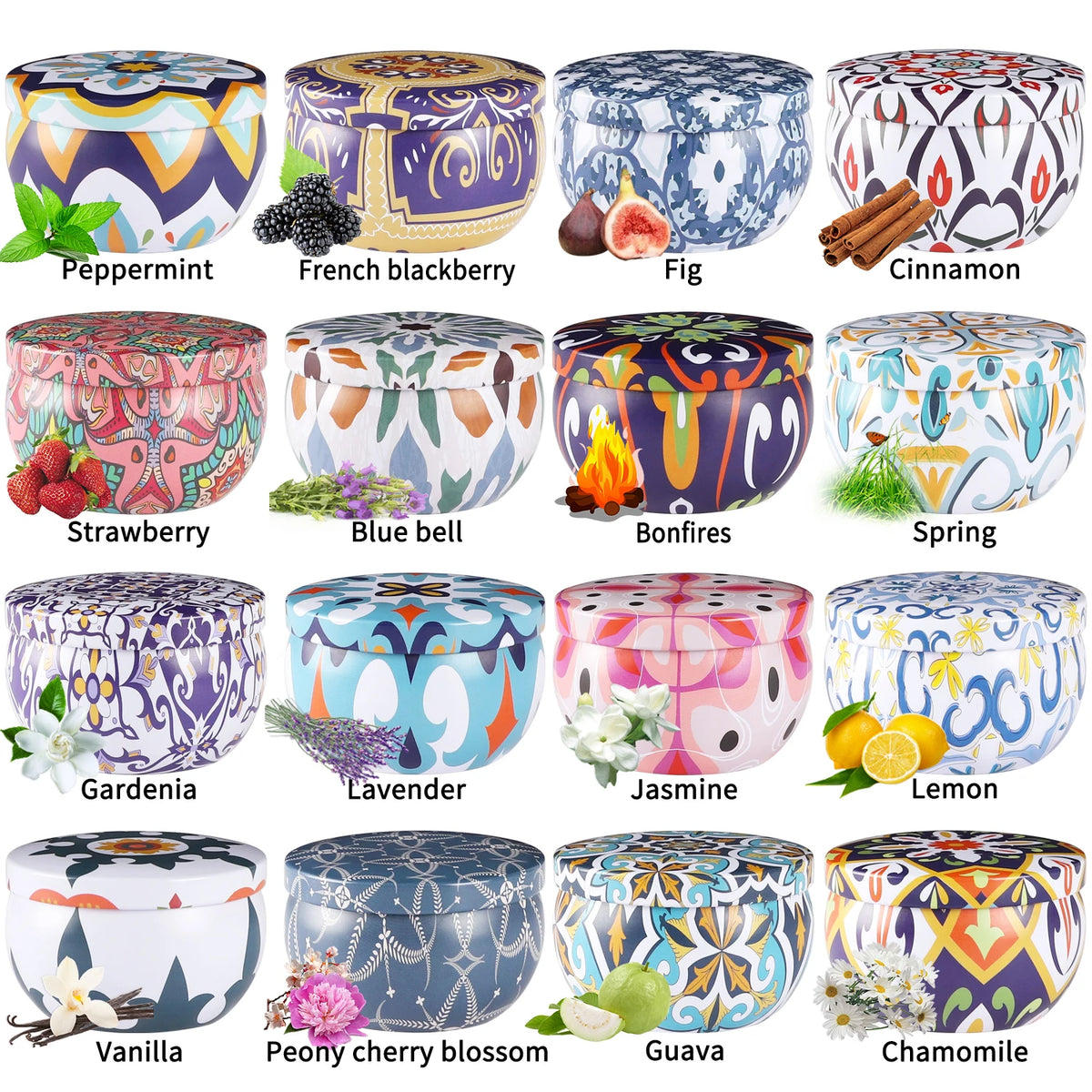 16 Victoria Scented candles, 2.5 Oz made Of high-end soy wax1.5 In High, 2.3 In Wide.....