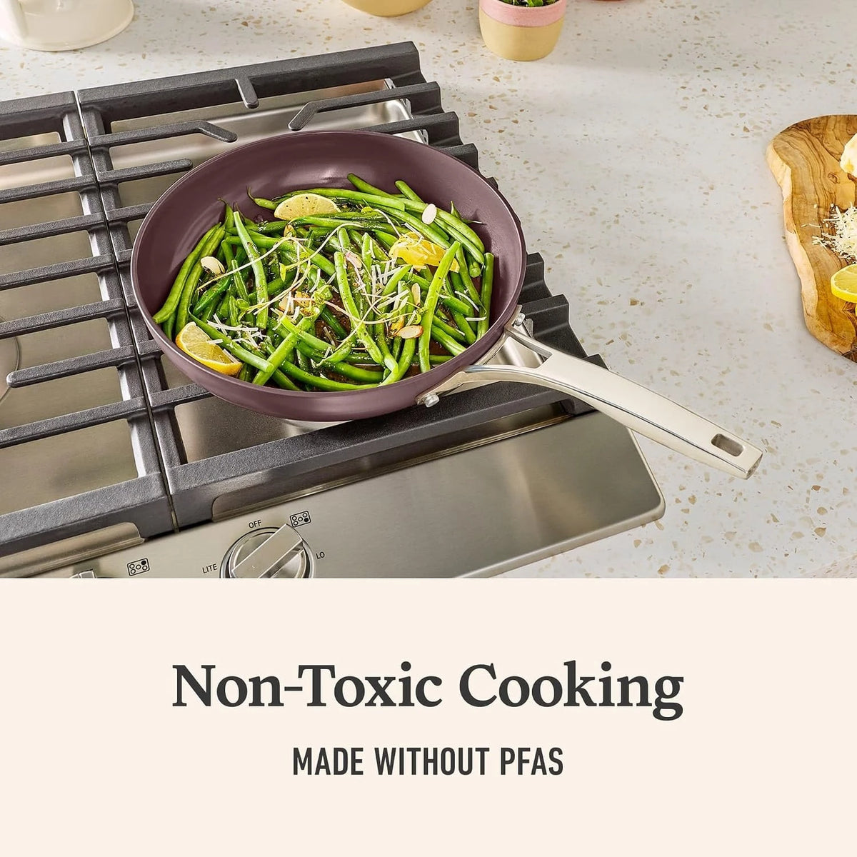 Nonstick 8 inch and 10 inch, Durable Ceramic Pans, Dishwasher Safe....