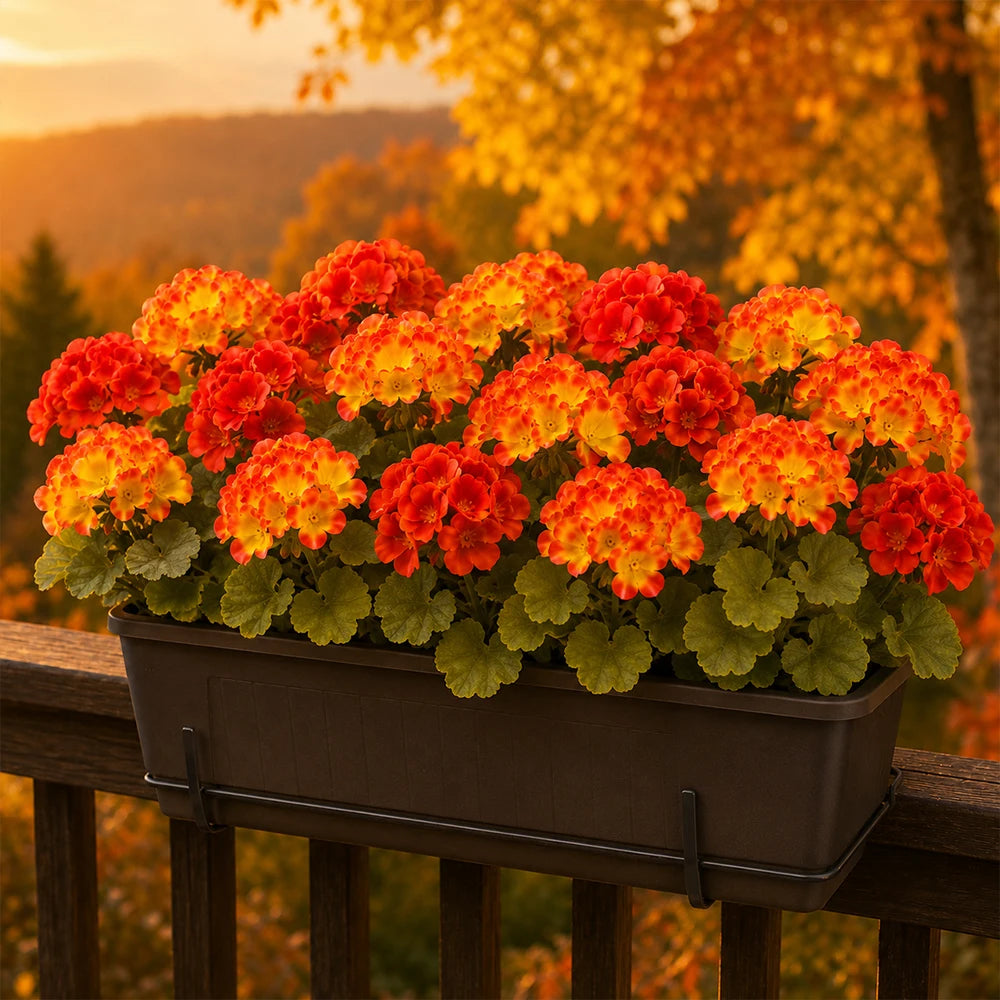 6pcs Artificial Fall Geranium Flowers Begonia Outdoor
