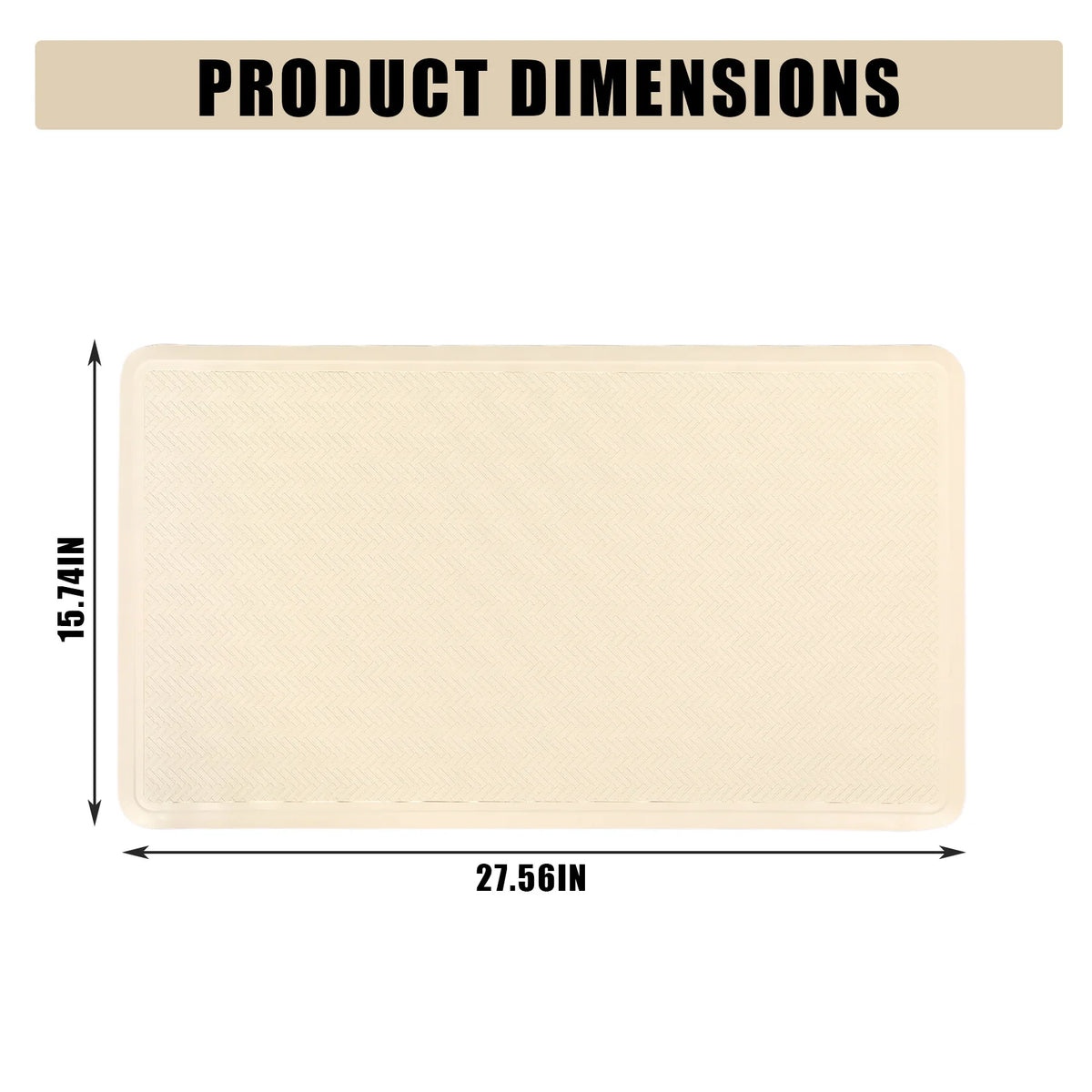 Non-Slip Rubber Bath Mat, Soft Textured with Suction Cups