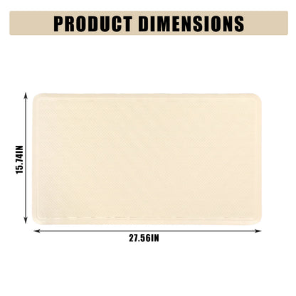 Non-Slip Rubber Bath Mat, Soft Textured with Suction Cups