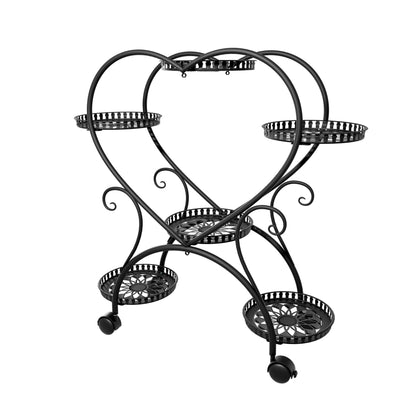 6 Tier Metal Rolling Plant Stand with Wheels....