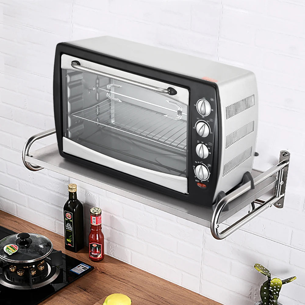 Stainless Steel Microwave Oven Shelf Wall-Mounted