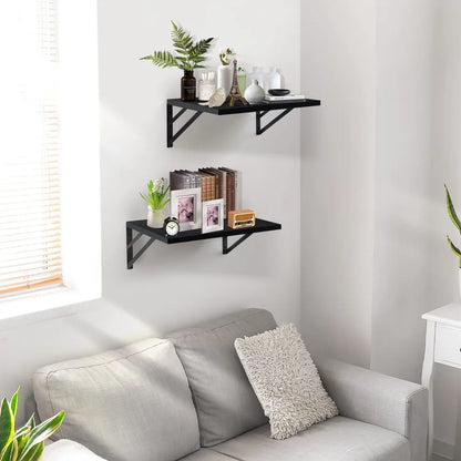Set of 2 Deep Floating Shelves, 15.7"W × 11.8"D