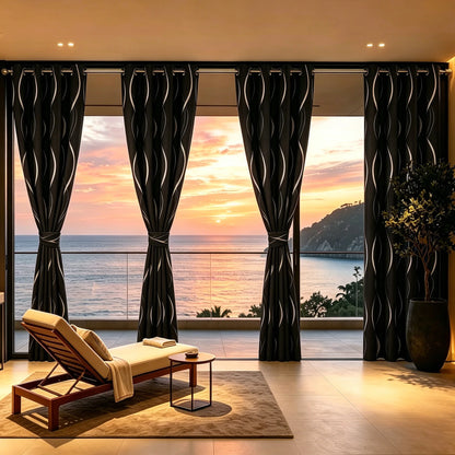 Luxury 100% Blackout Curtains Solid Color Window Drapes, Thermal Insulating Room Darkening with Eyelet Rings, 5 Colors, Many Sizes...