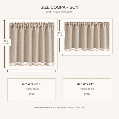 2 Panels Colorful Striped Short Sheer Kitchen Curtain with Rod Pocket, 2Sizes.....