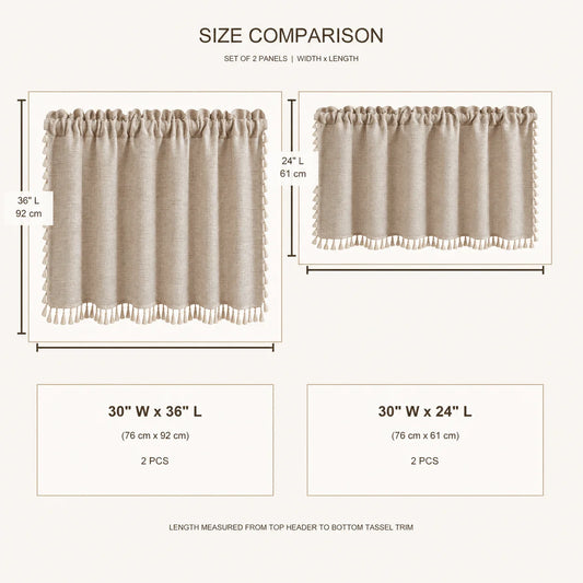 2 Panels Colorful Striped Short Sheer Kitchen Curtain with Rod Pocket, 2Sizes.....