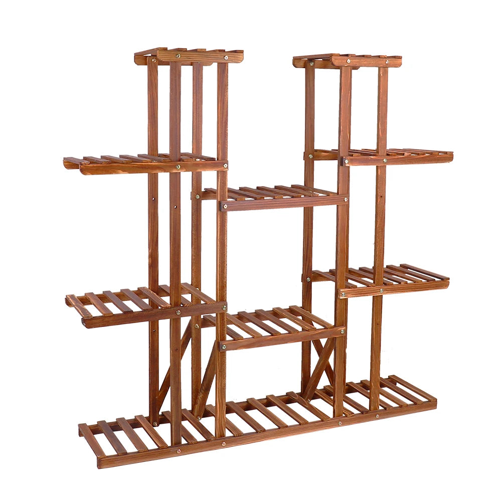 Wooden Multi-Tiered Plant Stand for Outdoor Indoor