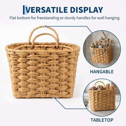 Set Of 2 Handwoven Wicker Baskets