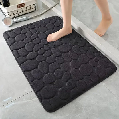 Non Slip Bathroom Mat Cobblestone Pattern, Absorbent, Machine Washable.....