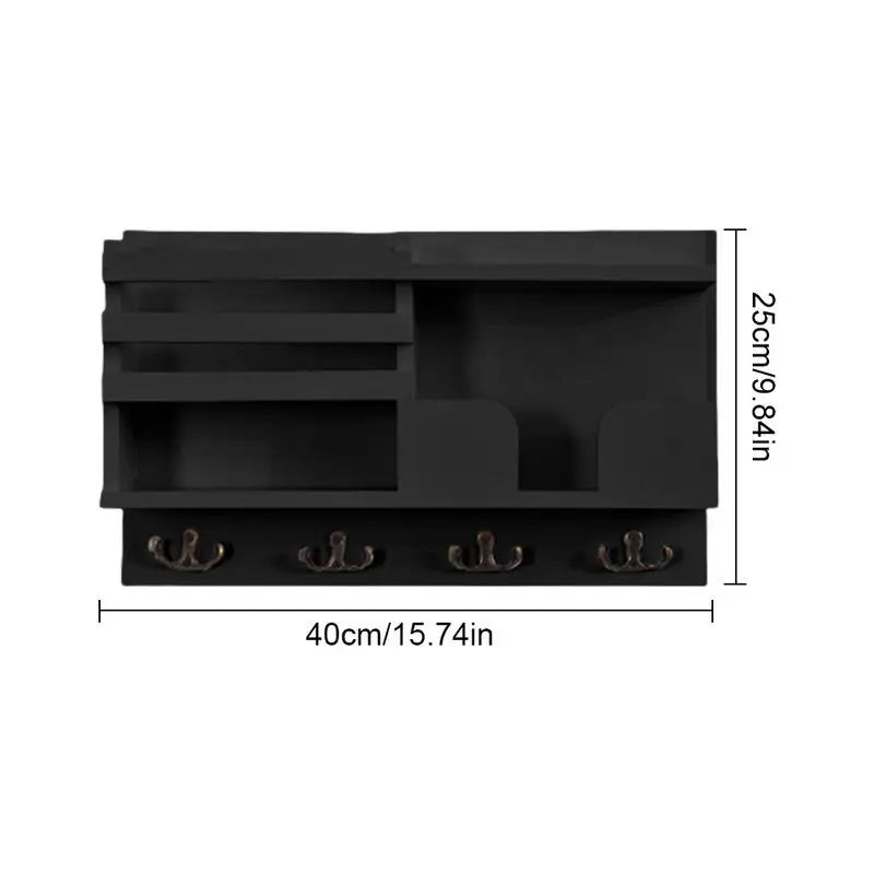 Wooden Hangable Rack With Hooks