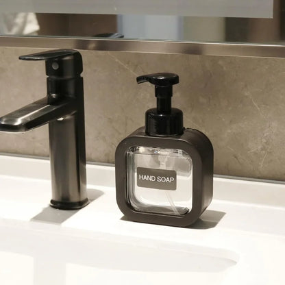 Plastic Refillable Foaming Soap Dispenser 300ml with 8 Waterproof Labels...