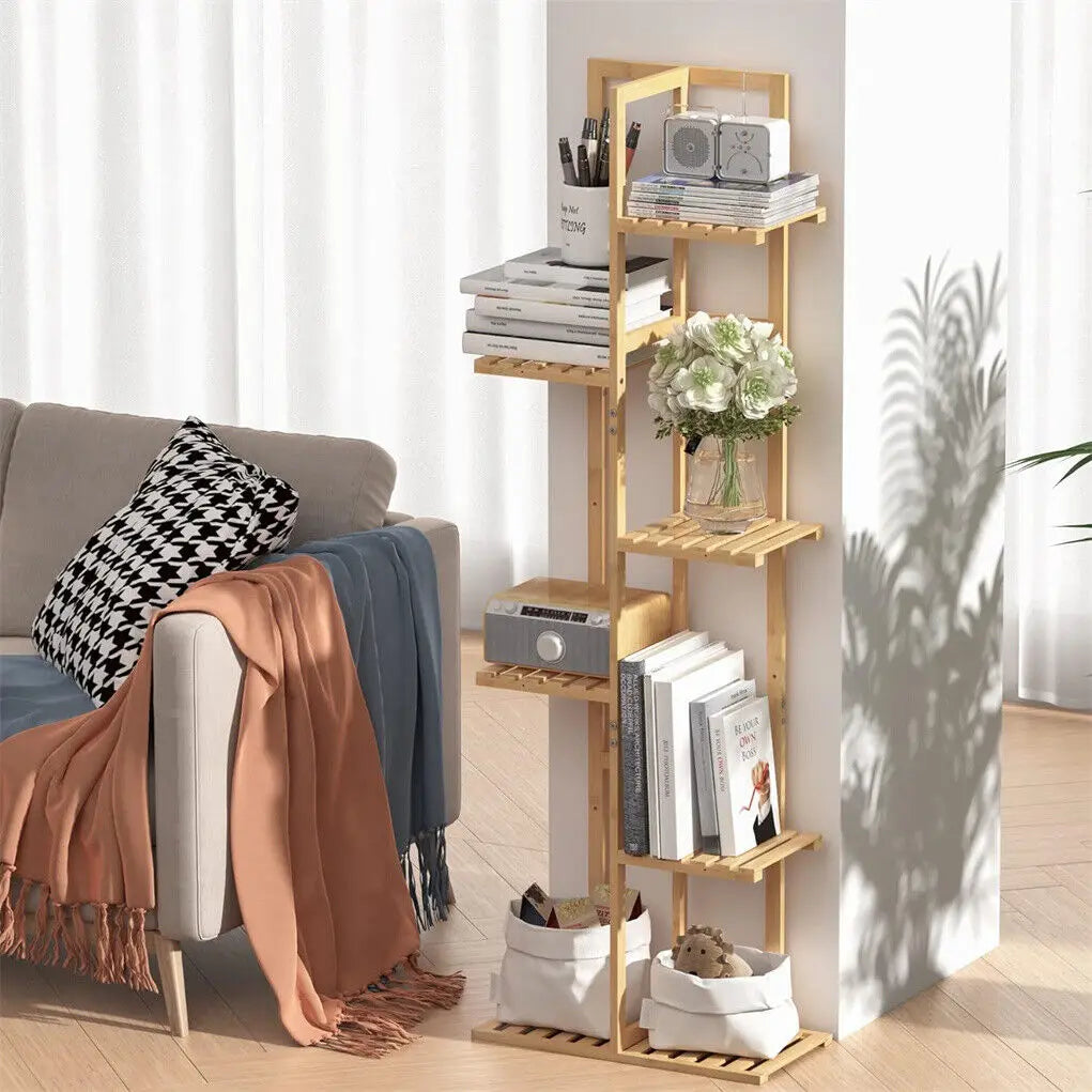 Natural Bamboo Plant Stand, Indoor Outdoor,15.7x8x48 inch's....