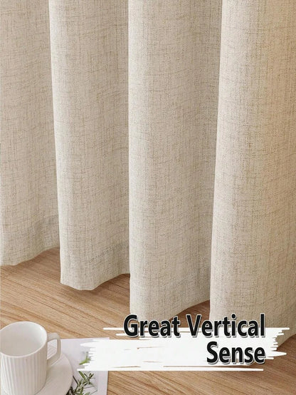 Natural Beige Blackout Curtains 2 Sizes 84 Inch 96 Inch Length 2 Panels Set for Living Room Bedroom Grommet Top....