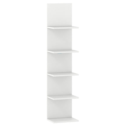5-Tier Vertical Floating Wall Shelves