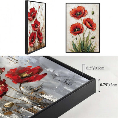 3 Panel 3D Textured Floral Wall Art, 16x24 Inch Embossed Flower Framed Wall Prints.....