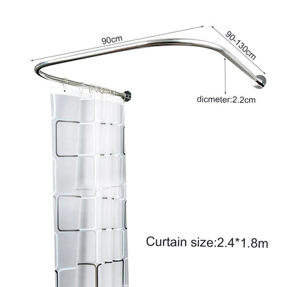 Stainless Steel U-Shaped Shower Curtain Rod Set, Retractable.....