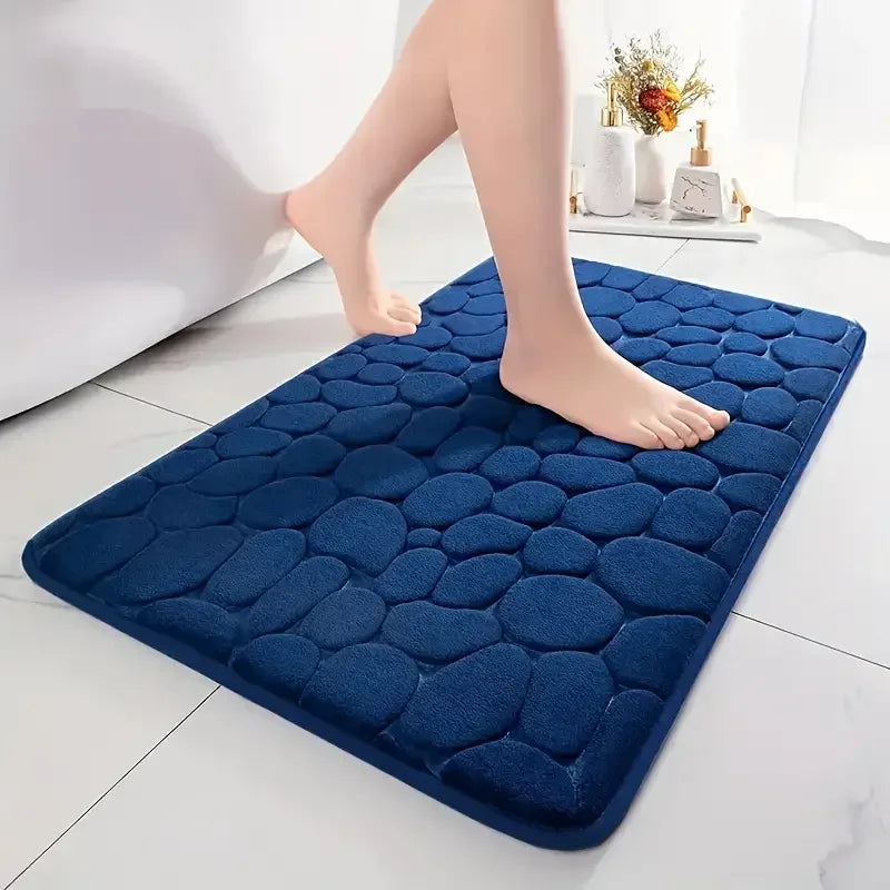 Non Slip Bathroom Mat Cobblestone Pattern, Absorbent, Machine Washable.....