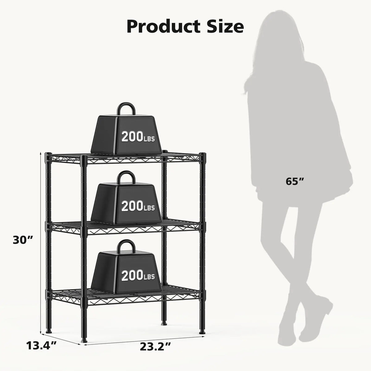 3-5 Tier Rustic Metal Storage Shelves Adjustable Racks, Standing Metal Frame.....