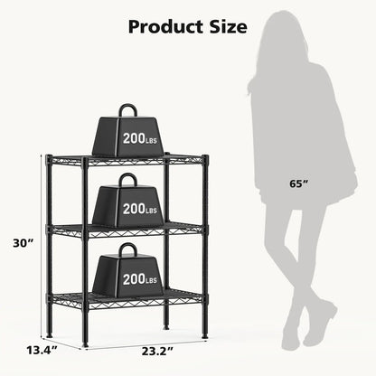 3-5 Tier Rustic Metal Storage Shelves Adjustable Racks, Standing Metal Frame.....